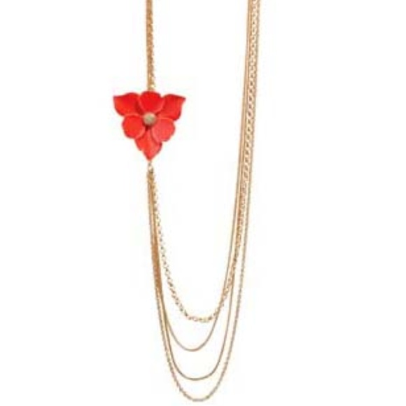 Avon Jewelry - Floral Accent Multi-Strand Necklace Side Pendant